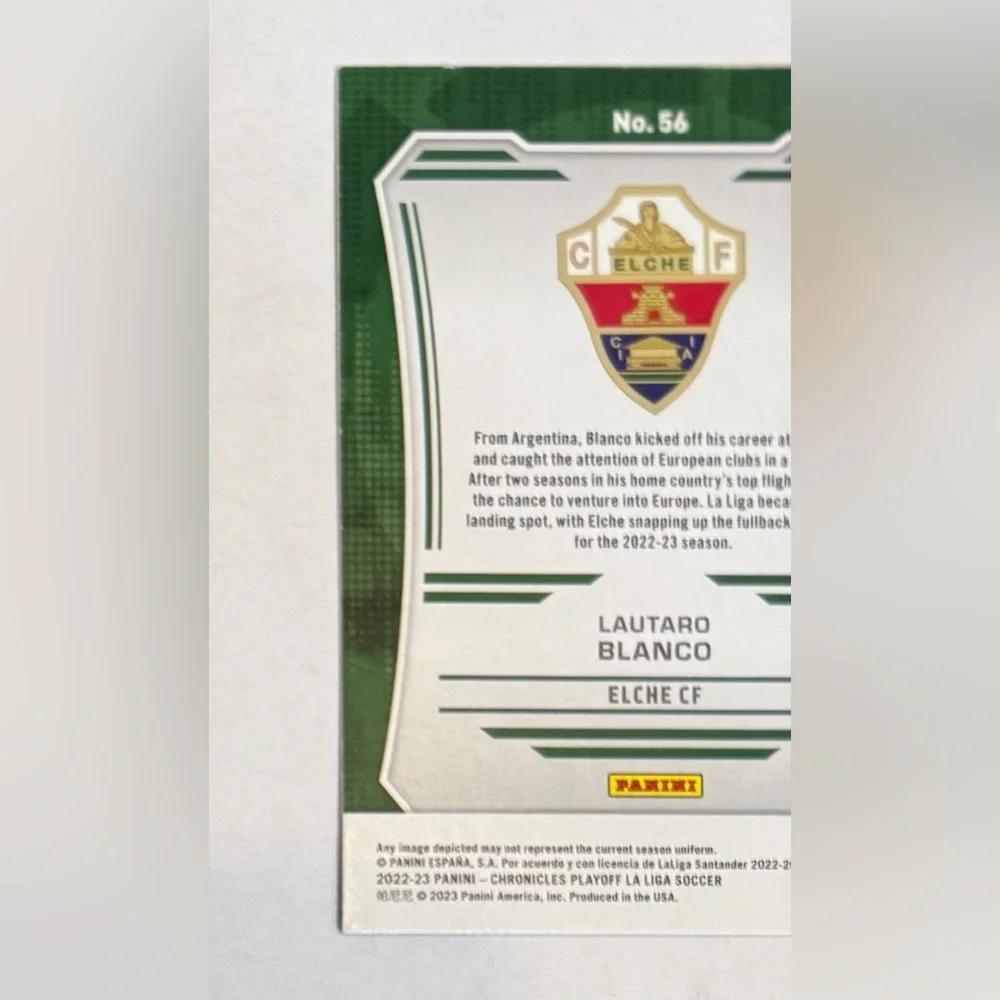 Trading card soccer 2022/23 Panini- Chronic Play off La Liga# 56 Lautaro Blanco - Picture 9 of 10